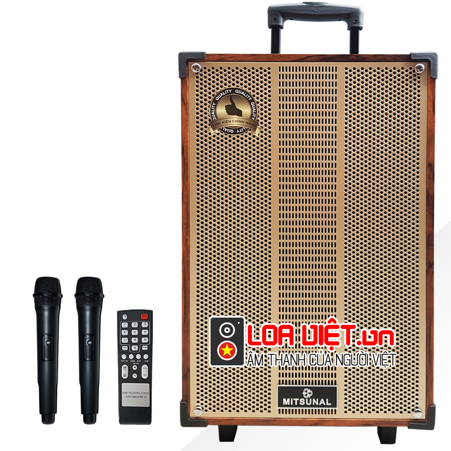 Loa kéo di động Mitsunal T1209 - New Model- Bass 30 -Vỏ gỗ